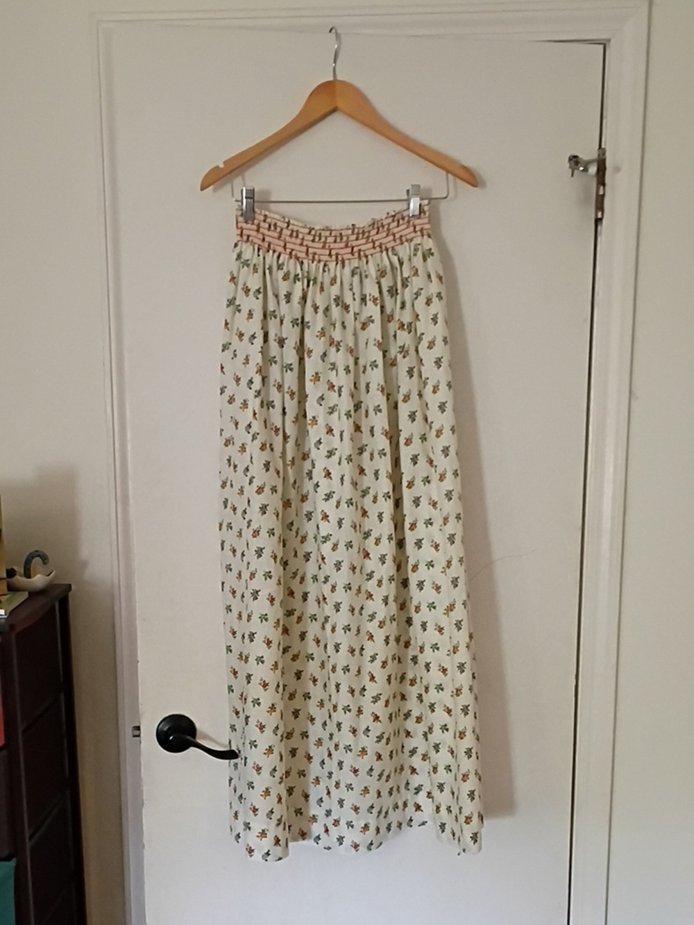 Vintage Handmade Floral Maxi Skirt M